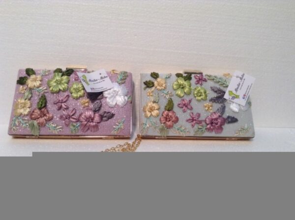 BOLSO FIESTA 2109 FLORECITAS CINTA RASO