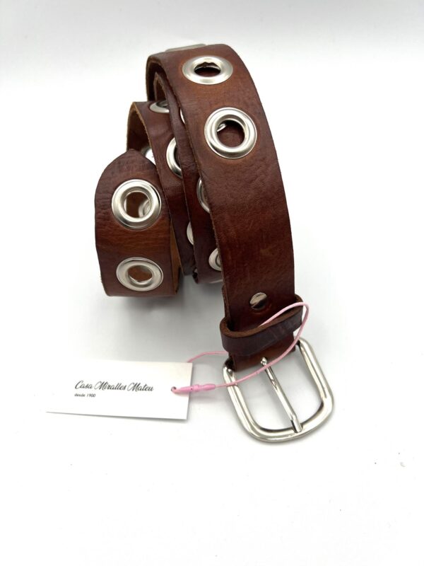 CINTURON  PIEL OJETES  BIG