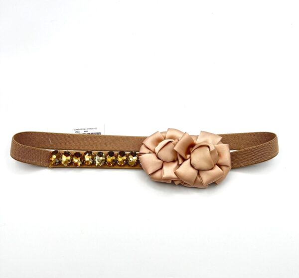CINTURON ESTRECHO ELASTICO STRASS-FLOR