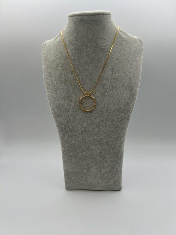 GARGANTILLA ACERO CIRCULO BIG STRASS