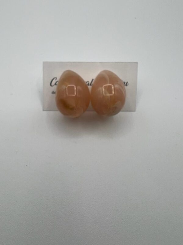 PENDIENTE ARO GOTA MARMOL